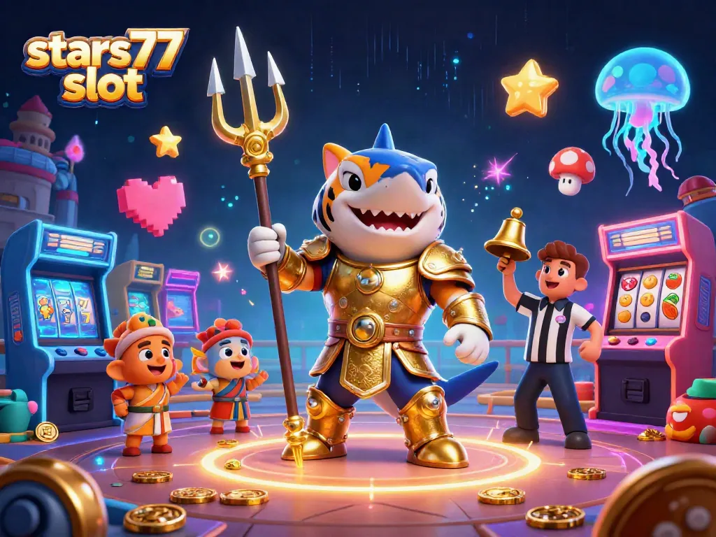 Menangkan permainan dengan slot stars77 yang menarik dan penuh aksi dalam ilustrasi 3D.