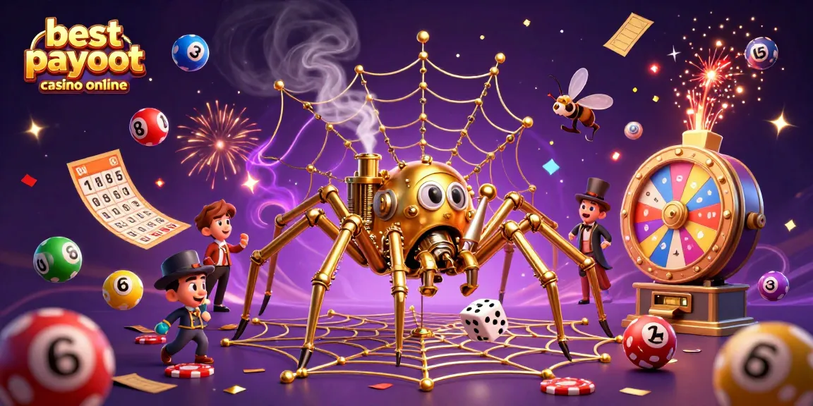 Experience the excitement of best payout casino online with dynamic lottery elements and steampunk characters.